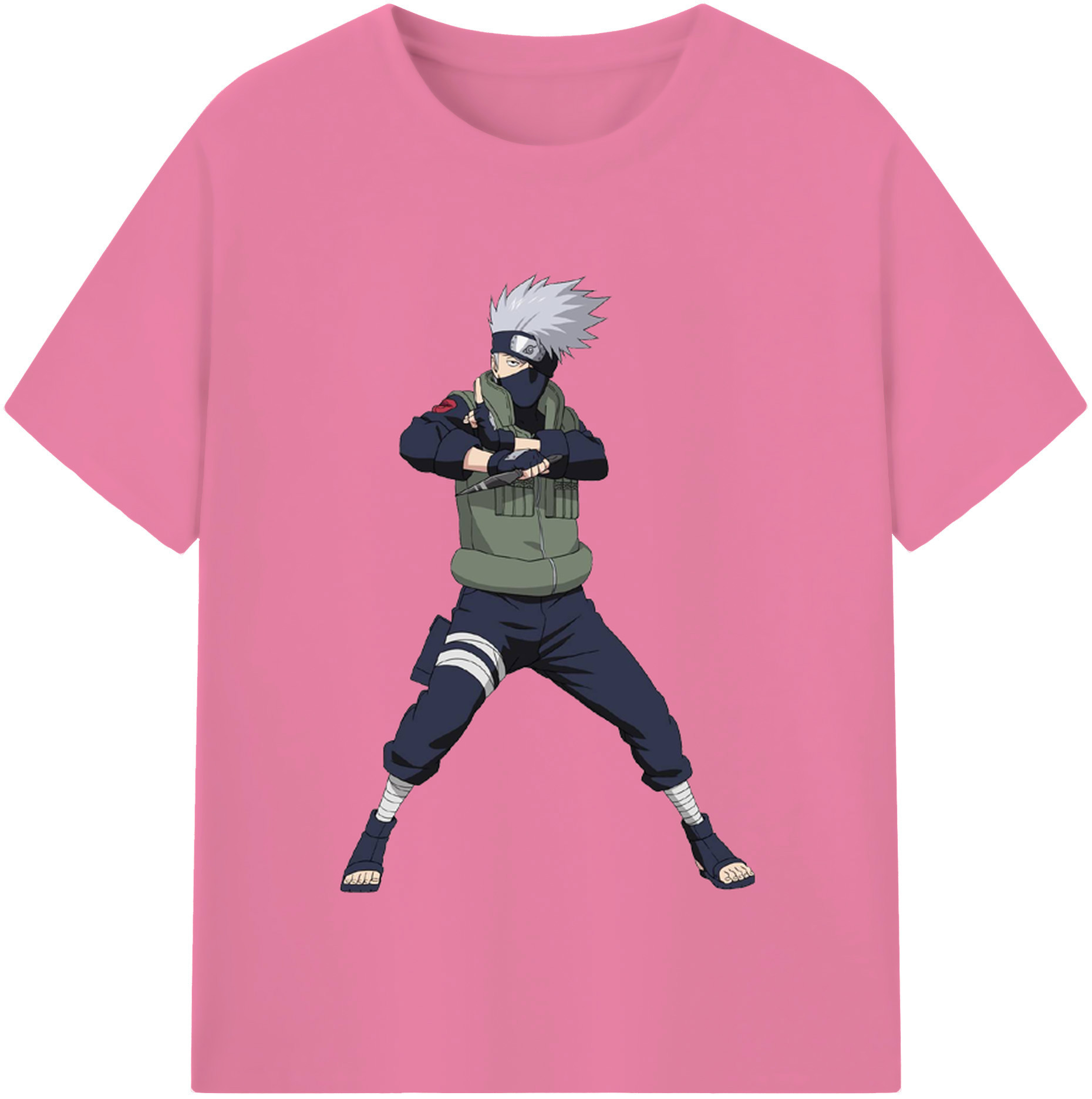 （画像用） NARUTO -ナルト- はたけ カカシ Hatake Kakashi 綿100％半袖Tシャツ（フロントプリント）